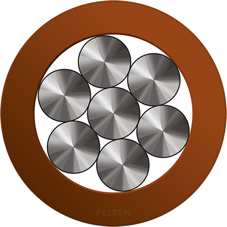 PTFE ENKELADER AWG26/7 BN