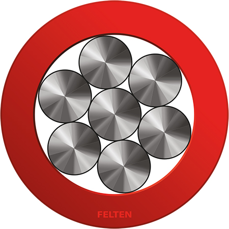 PTFE ENKELADER AWG26/7 RD