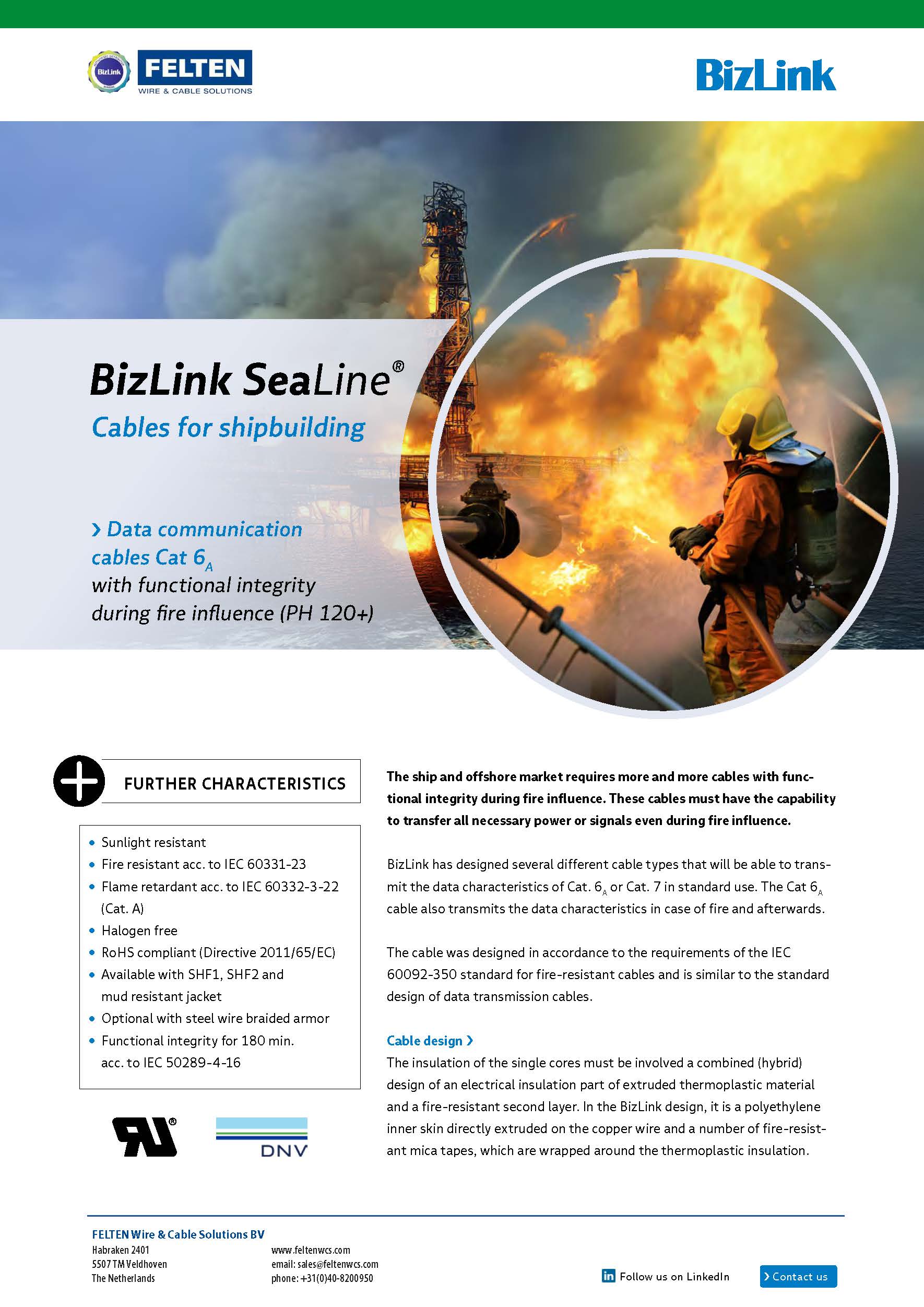 Bizlink Sealine cables for shipbuilding